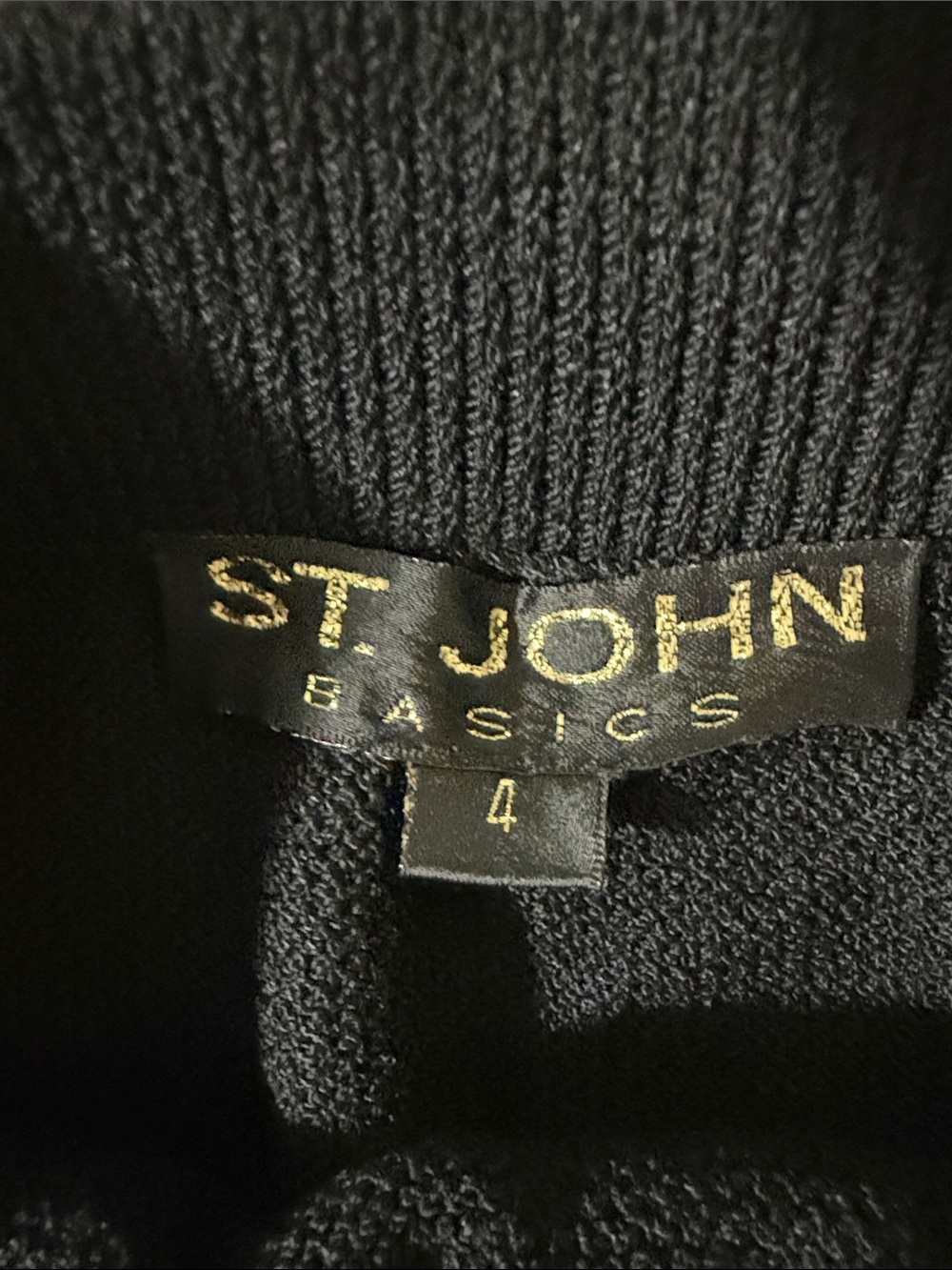 St John Black Knit Skirt Set with Gold Buttons - Picture 14 of 14